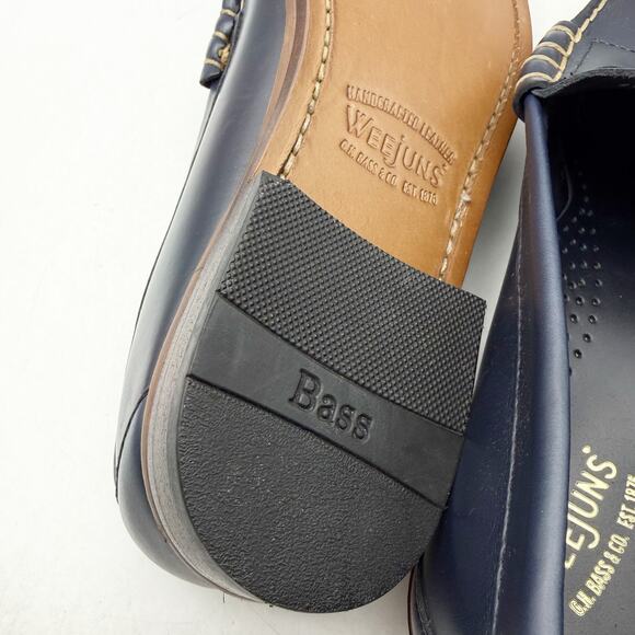 RE/DONE + GH Bass + Weejuns Mens Larson Loafer US 10 D Navy Leather Pull On NWOB main image 7